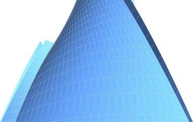 Soyut mimari arka plan 3d vektör illüstrasyonu