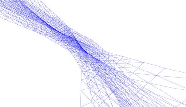 Soyut mimari arka plan 3d vektör illüstrasyonu