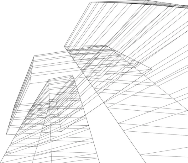 Abstract Architectuur Achtergrond Vector Illustratie — Stockvector