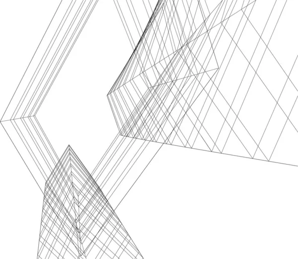 Abstrakte Architektur Hintergrund Vektor Illustration — Stockvektor