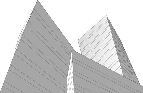 Abstrakcyjny Architektura Tło Wektor Ilustracja — Wektor stockowy