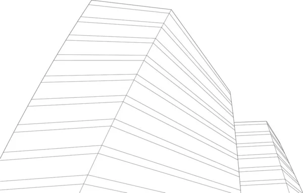 Arquitectura Abstracta Fondo Vector Ilustración — Vector de stock
