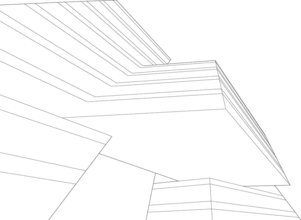 Абстрактная Архитектурная Фон Векторная Иллюстрация — стоковый вектор