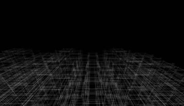 Modern mimari binası 3d illüstrasyon tasarımı