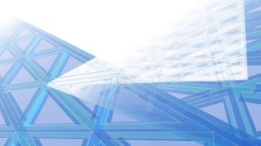 Modern mimari binası 3d illüstrasyon tasarımı