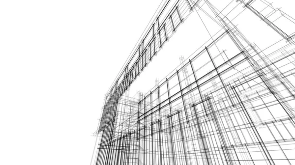 Moderní Architektura Budova Ilustrační Design — Stock fotografie