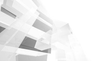 Modern mimari binası 3d illüstrasyon tasarımı