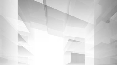 Modern mimari binası 3d illüstrasyon tasarımı