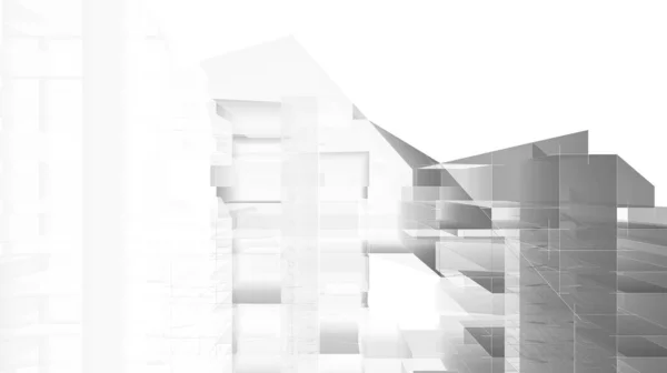Architecture Moderne Bâtiment Illustration Design — Photo
