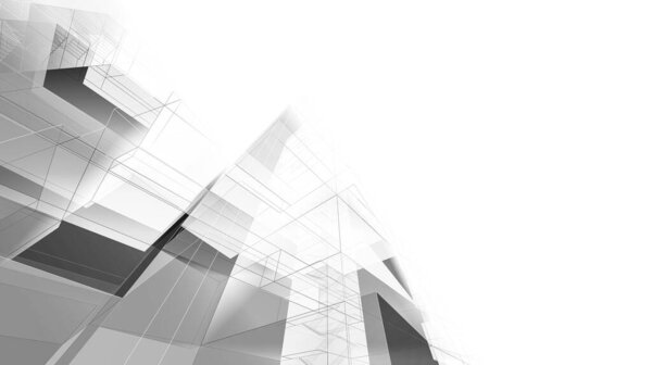 Modern architecture building 3d illustration design