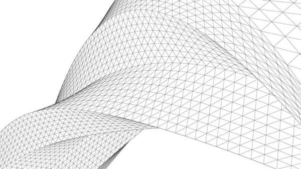 抽象建築背景3Dベクトルイラスト — ストックベクタ