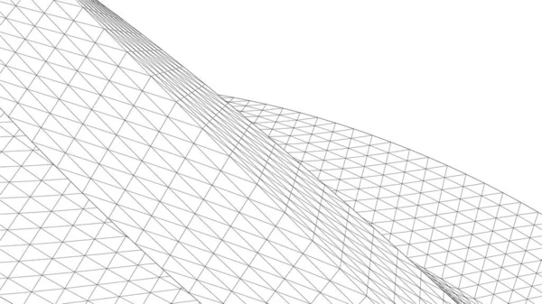 抽象建築背景3Dベクトルイラスト — ストックベクタ
