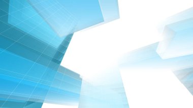 Gelecek perspektifi, soyut mimari duvar kağıdı tasarımı, dijital konsept arkaplan