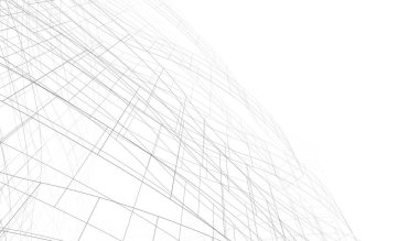 Gelecek perspektifi, soyut mimari duvar kağıdı tasarımı, dijital konsept arkaplan