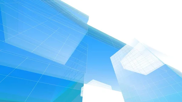 Futuristische Perspektive Abstraktes Architektonisches Tapetendesign Digitaler Konzepthintergrund — Stockfoto