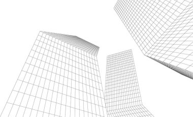 soyut mimari duvar kağıdı gökdelen tasarımı, dijital konsept arkaplan