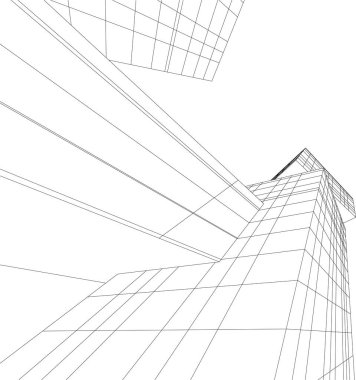 soyut mimari duvar kağıdı gökdelen tasarımı, dijital konsept arkaplan