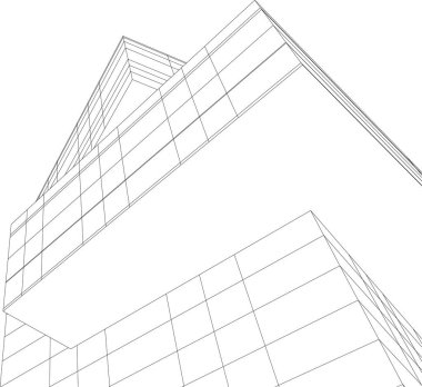 soyut mimari duvar kağıdı gökdelen tasarımı, dijital konsept arkaplan