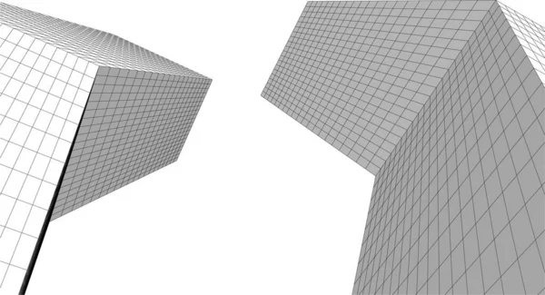 Gelecek Perspektifi Soyut Mimari Duvar Kağıdı Tasarımı Dijital Konsept Arkaplan — Stok Vektör