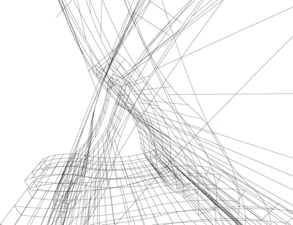 Футуристична Перспектива Абстрактний Архітектурний Дизайн Шпалер Цифровий Концепт Фон — стоковий вектор