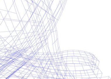 Gelecek perspektifi, soyut mimari duvar kağıdı tasarımı, dijital konsept arkaplan