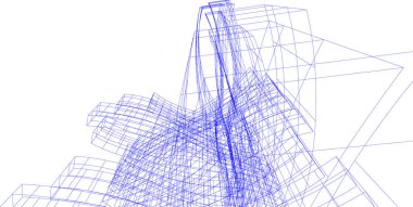 Gelecek perspektifi, soyut mimari duvar kağıdı tasarımı, dijital konsept arkaplan