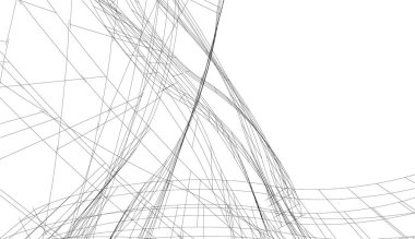 Gelecek perspektifi, soyut mimari duvar kağıdı tasarımı, dijital konsept arkaplan