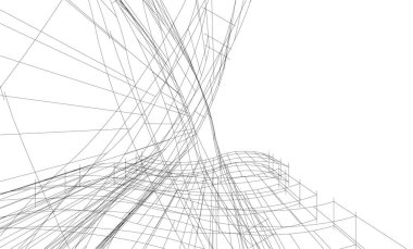 Gelecek perspektifi, soyut mimari duvar kağıdı tasarımı, dijital konsept arkaplan