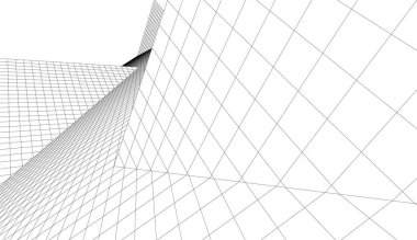 Gelecek perspektifi, soyut mimari duvar kağıdı tasarımı, dijital konsept arkaplan