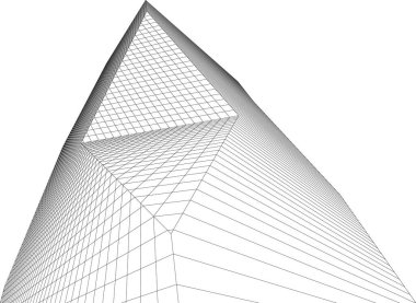 Gelecek perspektifi, soyut mimari duvar kağıdı tasarımı, dijital konsept arkaplan
