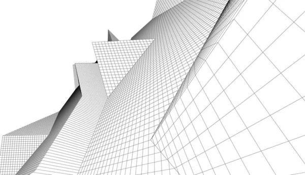 Gelecek perspektifi, soyut mimari duvar kağıdı tasarımı, dijital konsept arkaplan