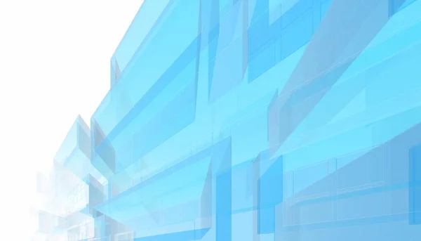 Modern Geometrisch Architectuur Ontwerp Rendering Landgoed Blauwdruk Architectonische Kunst Schets — Stockfoto