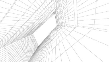 soyut mimari duvar kağıdı gökdelen tasarımı, dijital konsept arkaplan