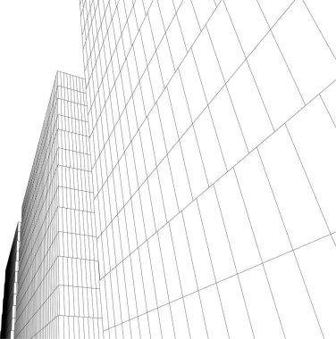 soyut mimari duvar kağıdı gökdelen tasarımı, dijital konsept arkaplan