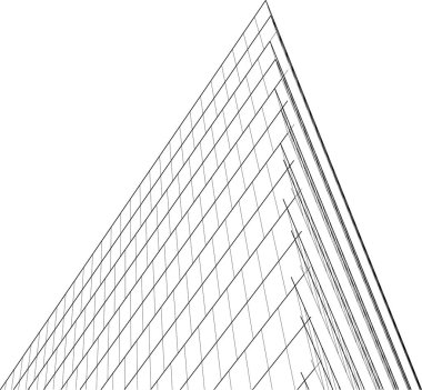 soyut mimari duvar kağıdı gökdelen tasarımı, dijital konsept arkaplan