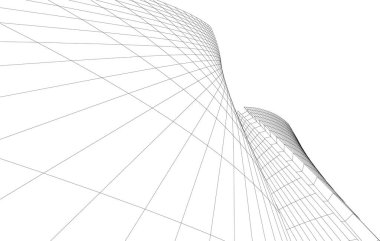 soyut mimari duvar kağıdı gökdelen tasarımı, dijital konsept arkaplan