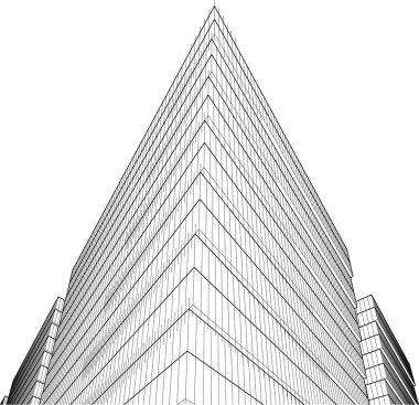 soyut mimari duvar kağıdı gökdelen tasarımı, dijital konsept arkaplan