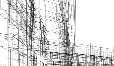 soyut mimari duvar kağıdı gökdelen tasarımı, dijital konsept arkaplan