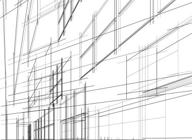 soyut mimari duvar kağıdı gökdelen tasarımı, dijital konsept arkaplan