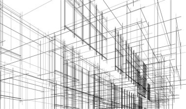 soyut mimari duvar kağıdı gökdelen tasarımı, dijital konsept arkaplan