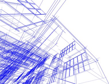 soyut mimari duvar kağıdı gökdelen tasarımı, dijital konsept arkaplan