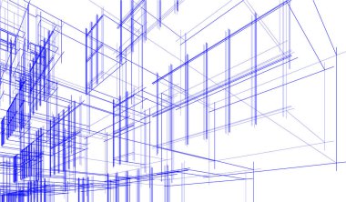 soyut mimari duvar kağıdı gökdelen tasarımı, dijital konsept arkaplan