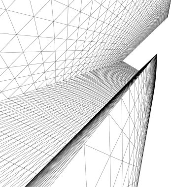 Gelecek perspektifi, soyut mimari duvar kağıdı tasarımı, dijital konsept arkaplan