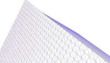 Gelecek perspektifi, soyut mimari duvar kağıdı tasarımı, dijital konsept arkaplan