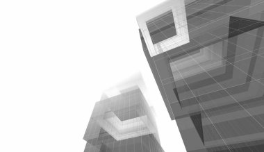 soyut mimari duvar kağıdı gökdelen tasarımı, dijital konsept arkaplan