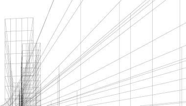 soyut mimari duvar kağıdı gökdelen tasarımı, dijital konsept arkaplan