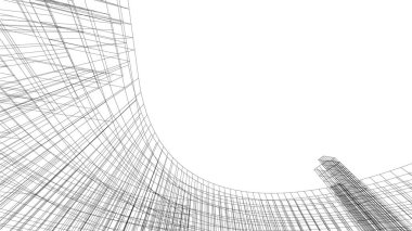 soyut mimari duvar kağıdı gökdelen tasarımı, dijital konsept arkaplan