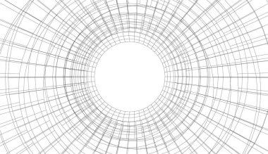 Modern geometrik mimari tasarım, 3D tasarım, gayrimenkul planı, mimari sanat, illüstrasyon.
