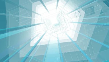 soyut mimari duvar kağıdı gökdelen tasarımı, dijital konsept arkaplan