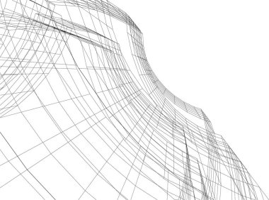 soyut mimari duvar kağıdı gökdelen tasarımı, dijital konsept arkaplan